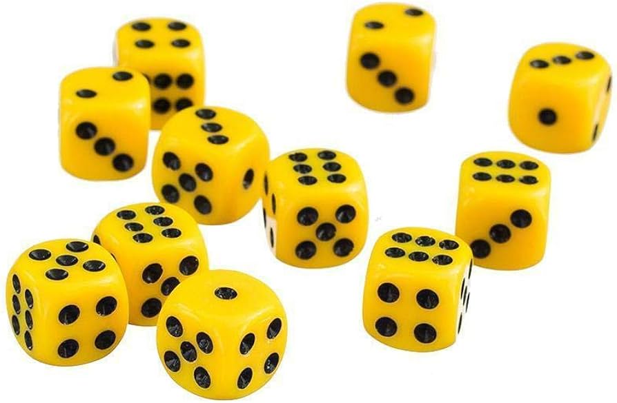 Ludo Dice Yellow Big