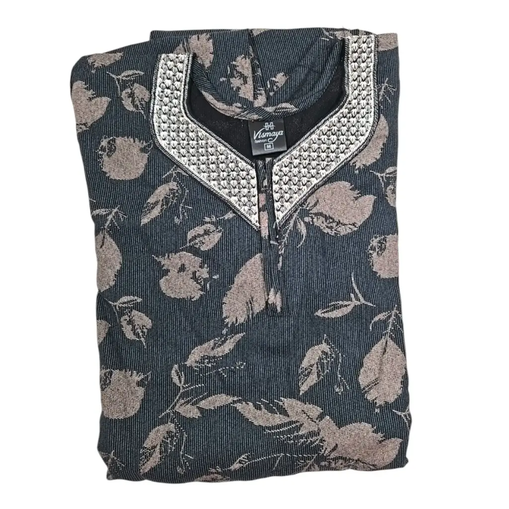 Vismaya Embroidery Neck Printed Alphine Maxi 56