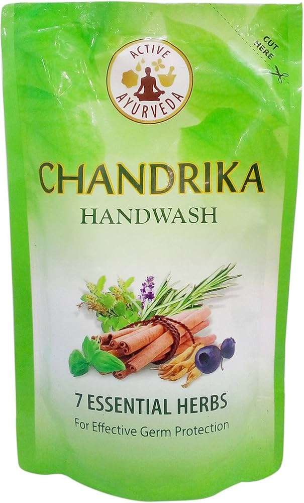 Chandrika Hand Wash With 7 Essential Herbs180 ml Pouch MRP 57