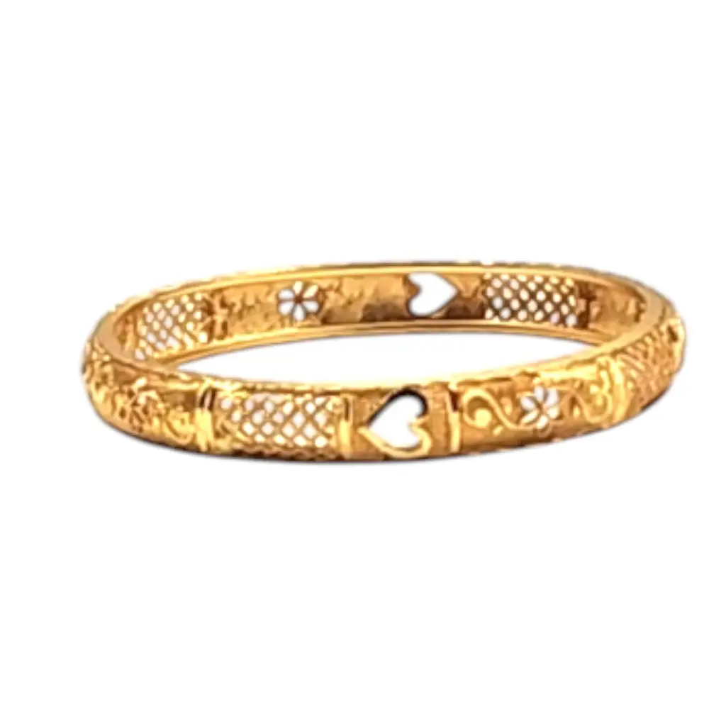 Guarantee Golden Jewelry Net Bangle With Love