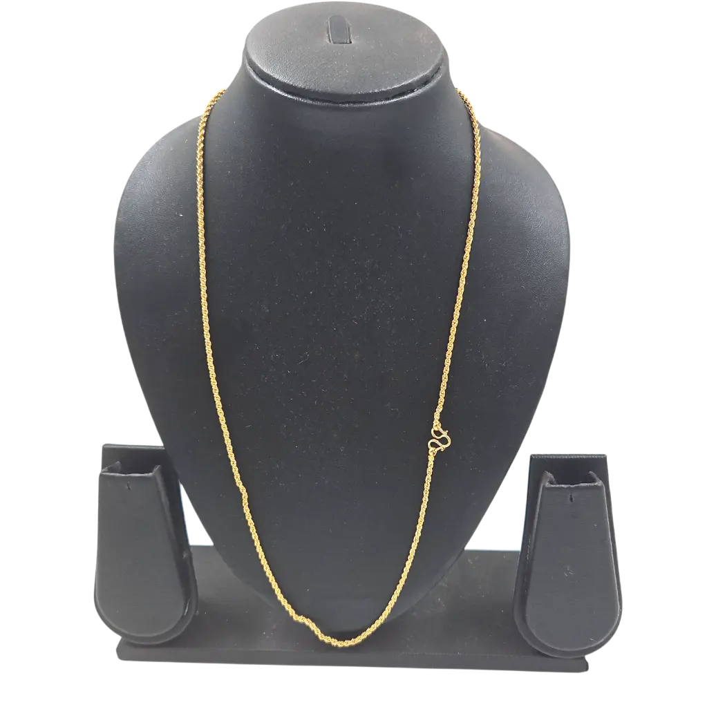 Guarantee Golden Jewelry Simple Thread Design Chain