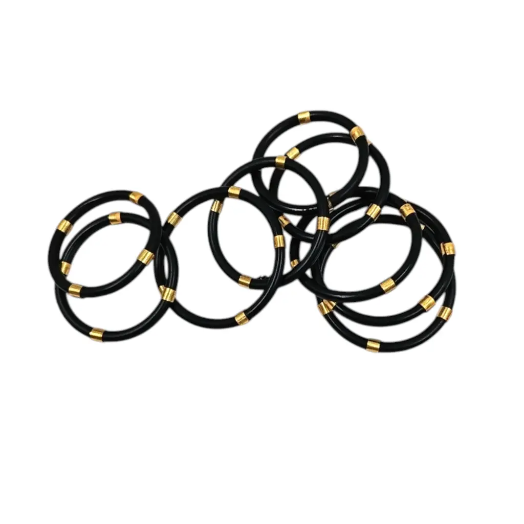 Vasar Bangle With Golden Stripes