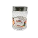 Stella Air Tight Clear Plastic Container With Steel Cap & Spoon 2200ml Capacity 