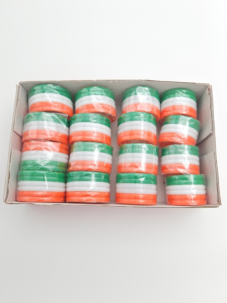 [IX2404897] Independence Day Tricolor Bangles 6 Pcs/Pkt