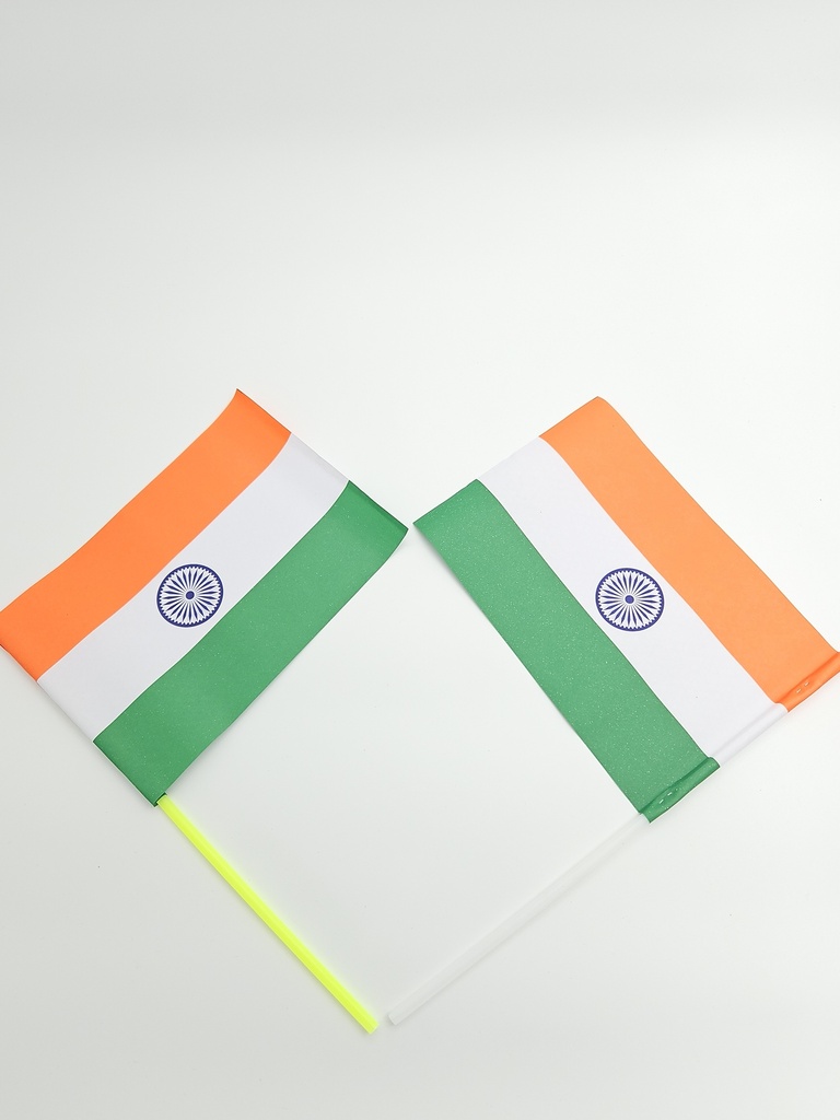 [IX2404909] Indian Tricolor Plastic Flag 30 cm Long
