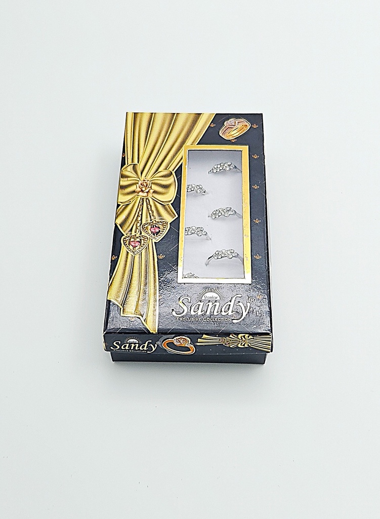 [IX2404938] Sandy White Stone Silver Ring