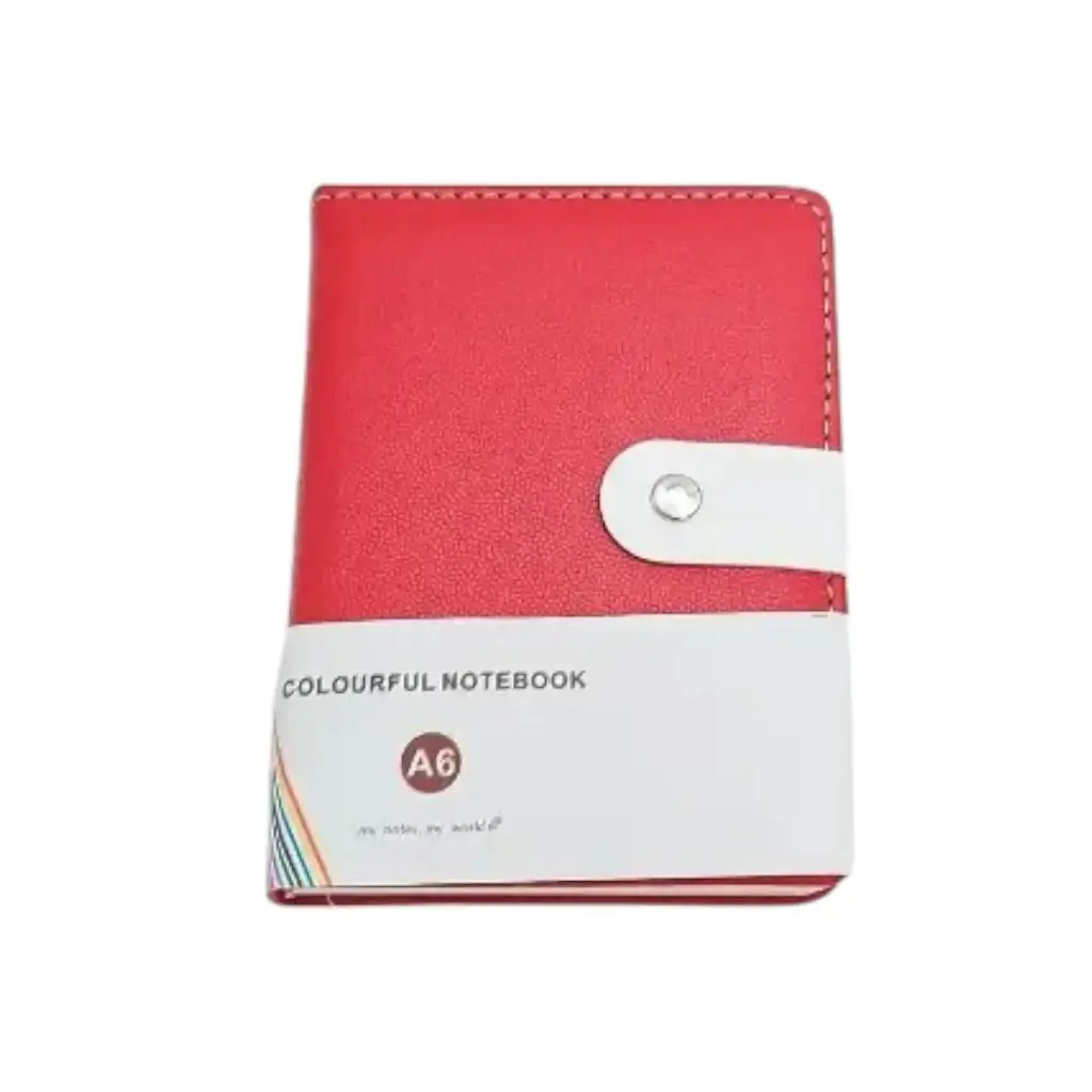 Leather Covering Premium Pocket Diary Small A6 Size 10x14 cm With Lock Button