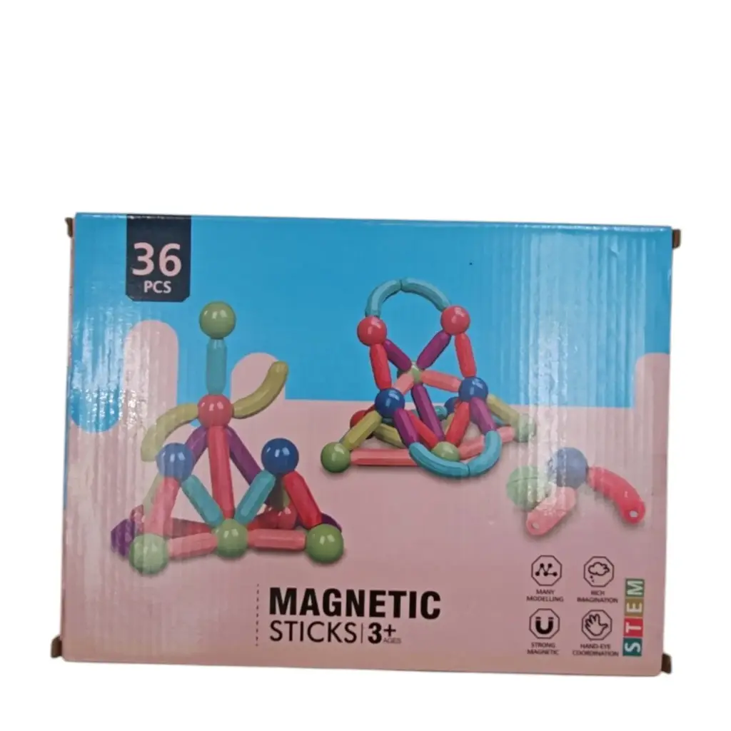 [IX2404991] Magnetic Sticks Assembling Puzzle Game 36 Pcs /Box 