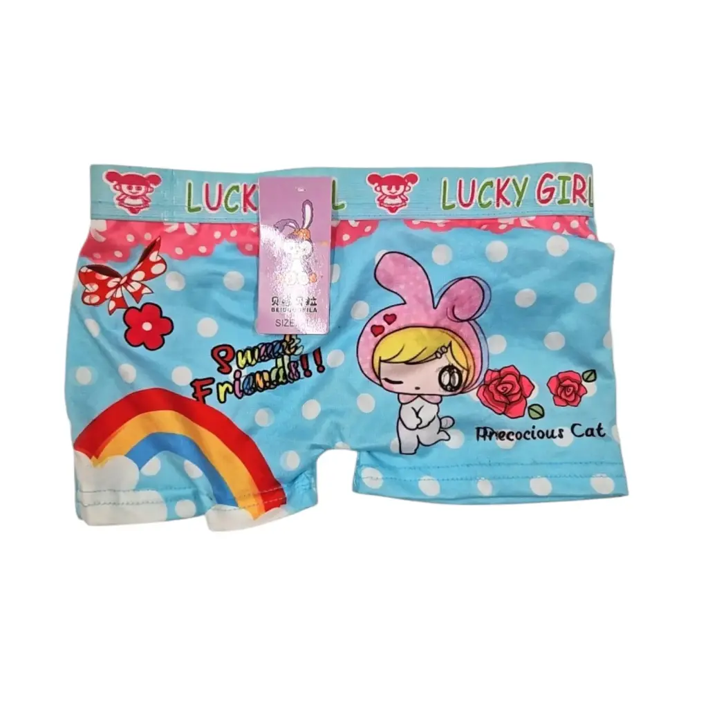 [IX2405003] Lucky Girl Imported Kids Soft Cloth Printed Drawers