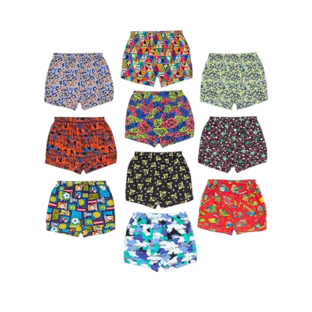 [IX2405005] Boys Imported Kids Soft Cloth Printed Drawers 