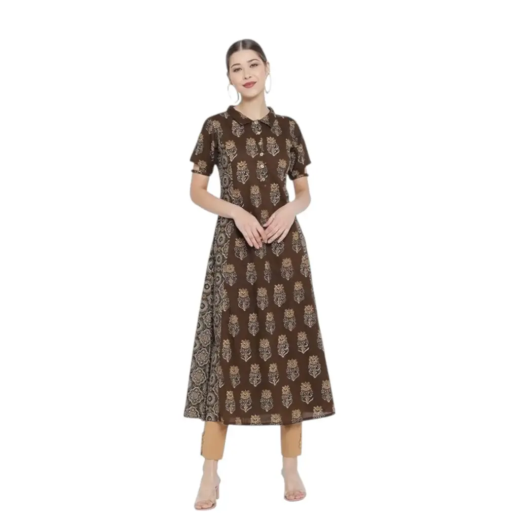 [IX2405015] BSF Muslin Printed Side Open Top