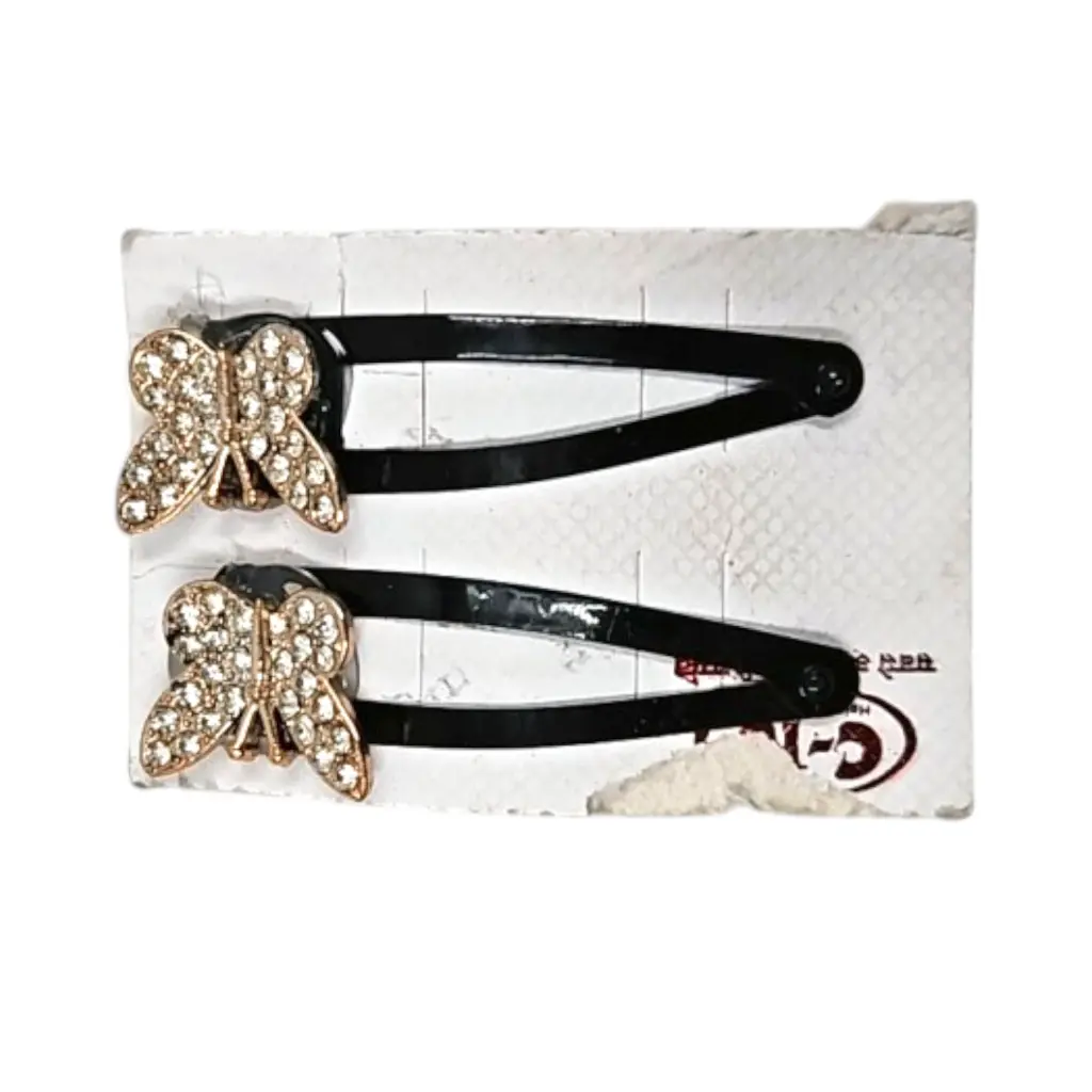 [IX2405031] Hair Tik Tik Frame With Stoned Butterfly 