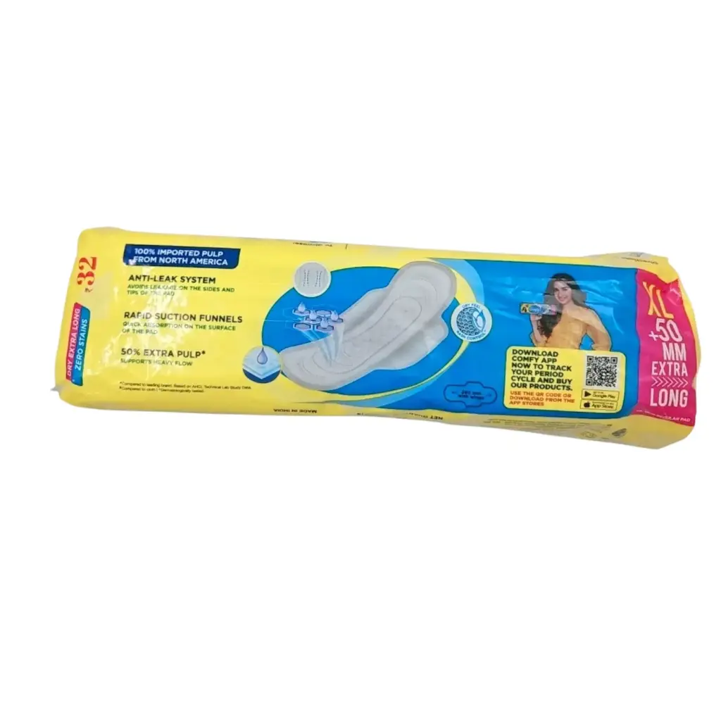 [IX2405085] Comfy XL Dry Snug Fit Pads +50mm Extra Long Pack Of 6 MRP 32