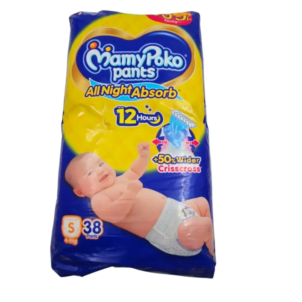 Mamy Poko All Night Absorb Diaper Pants Pack Of 38 -Small 