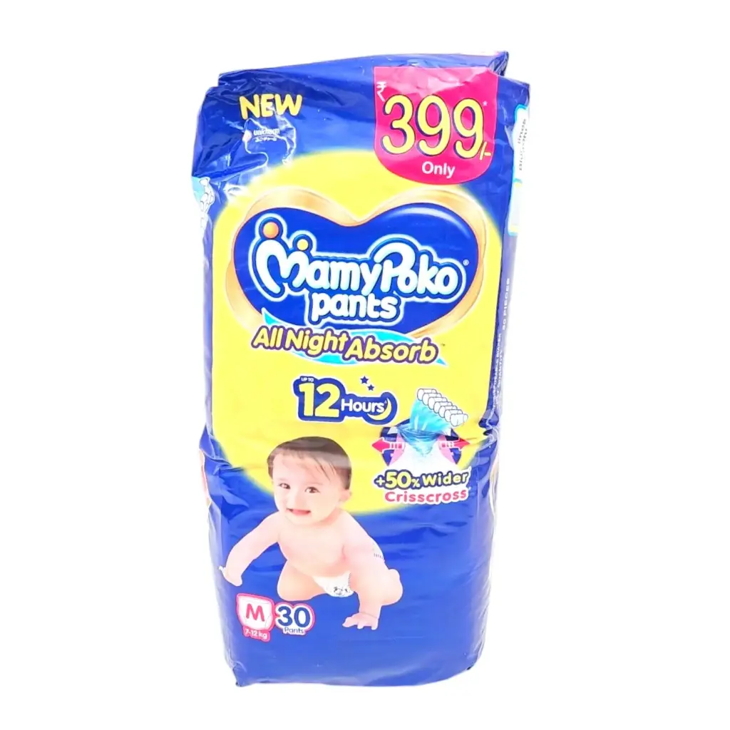 Mamy Poko All Night Absorb Diaper Pants Pack Of 30 -Medium