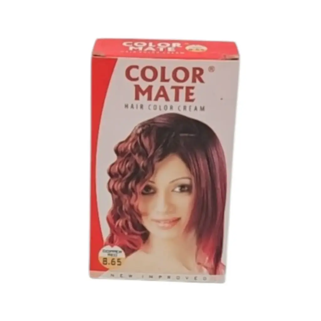 Color Mate Hair Color Cream 8.65 Copper Red