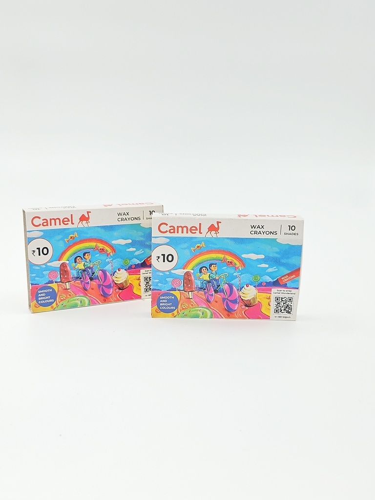 Camel 10 Shades Wax Crayons  
