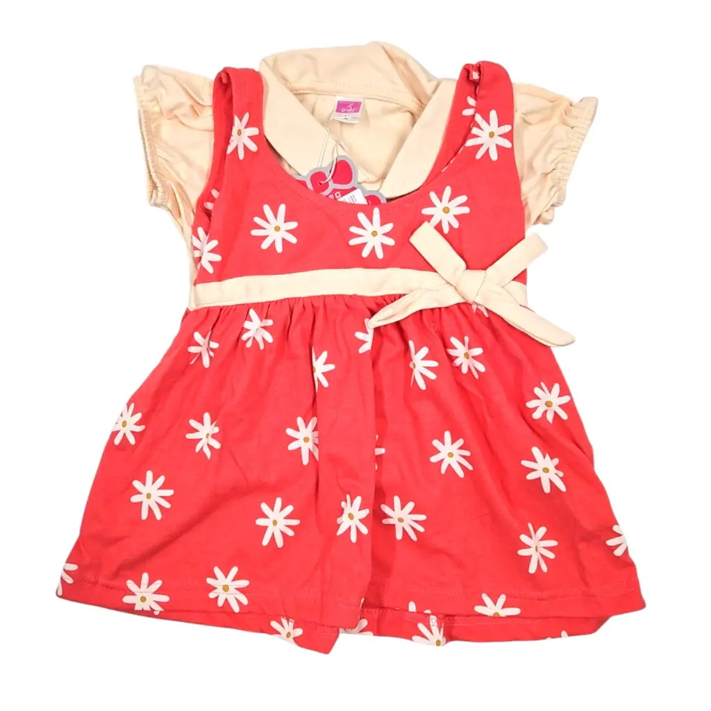 [IX2405315] Emilin Kids Wear Emory Frock With Panties Set