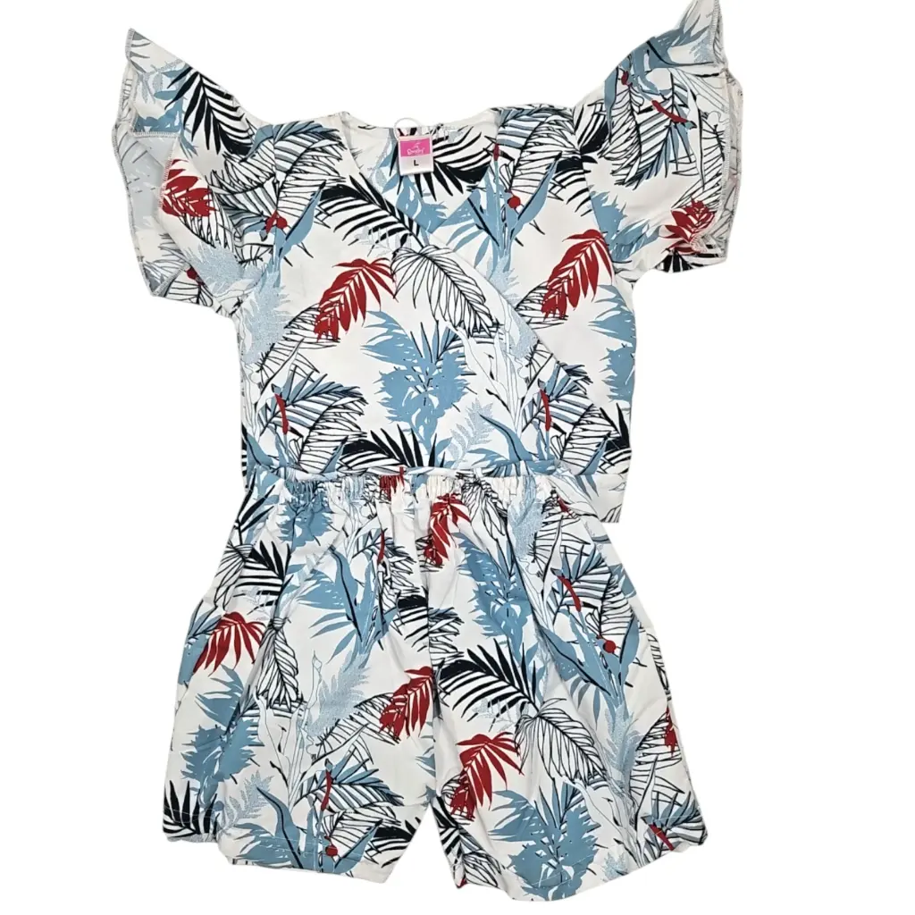 [IX2405325] Emilin Kids Wear Ruth Girls Printed Shirt & Shorts