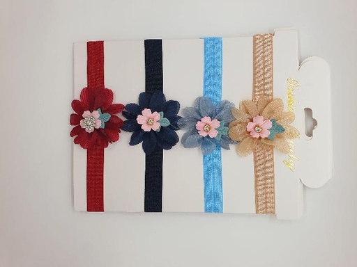 Satin Cloth Hair Band With Flower 