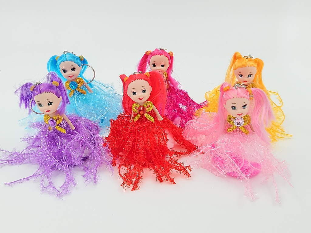 Doll With Frills Gown Hanging Key Chains 