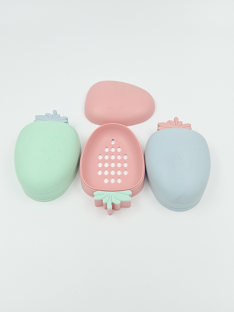 Strawberry Shaped Soap Case With Lid