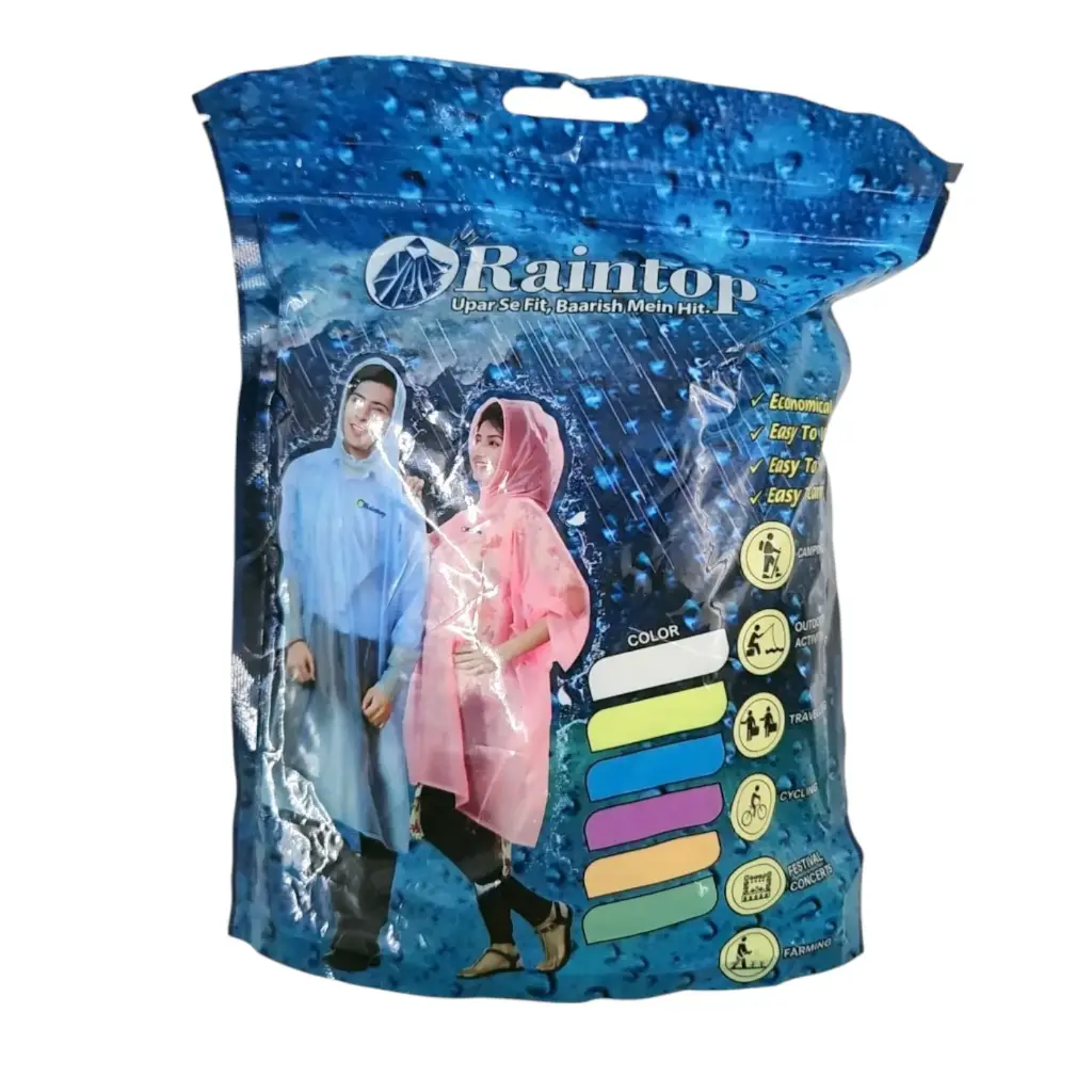 [IX2405614] Raintop Rain Coat Adult Free Size (Light Yellow)