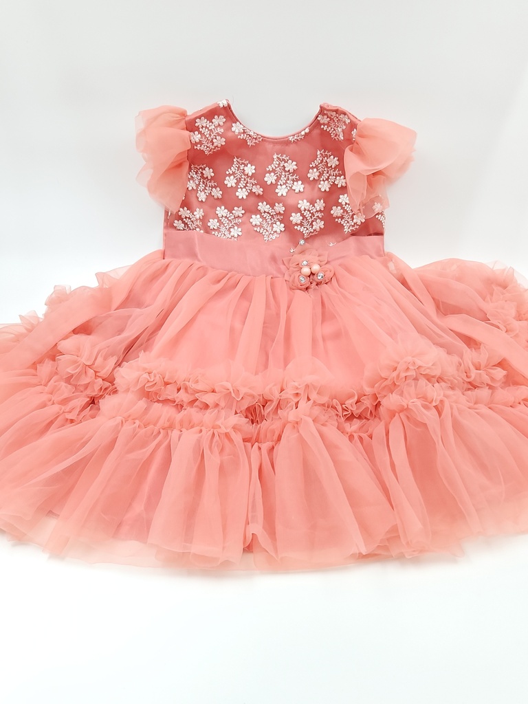G Fast Fabric Net Kids Party Wear Frock