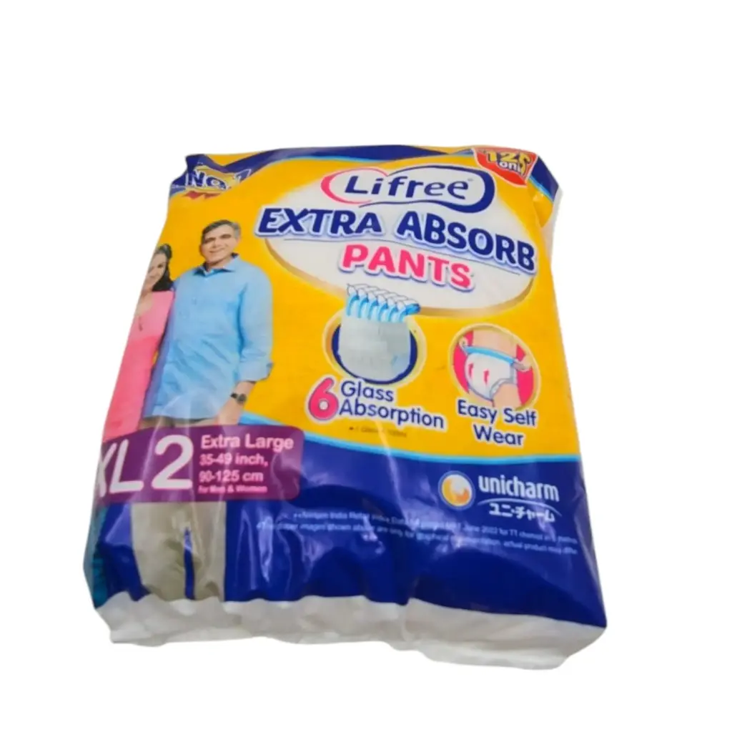 Lifree Extra Absorb Adult Diaper XL2 Pack Of 6 MRP 125