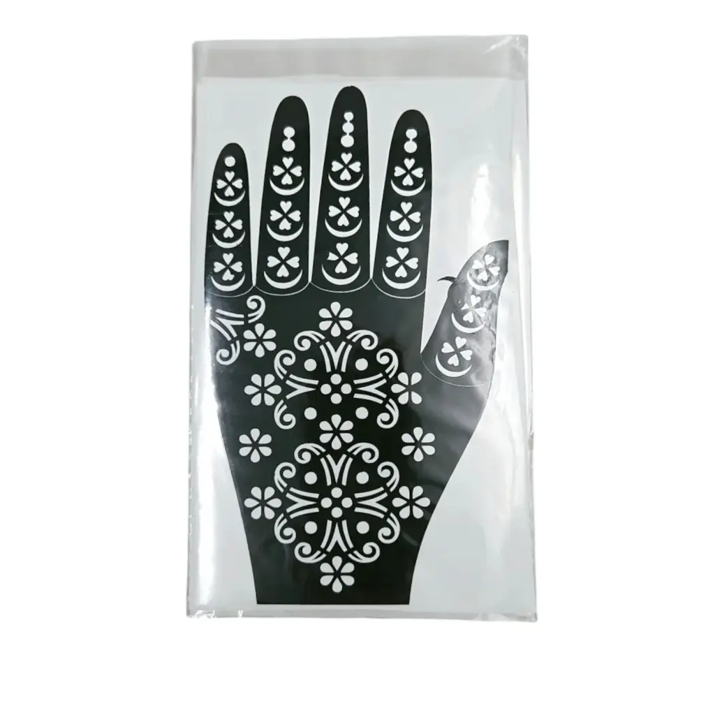 Reusable Sticker For Mehandi Hand Design 