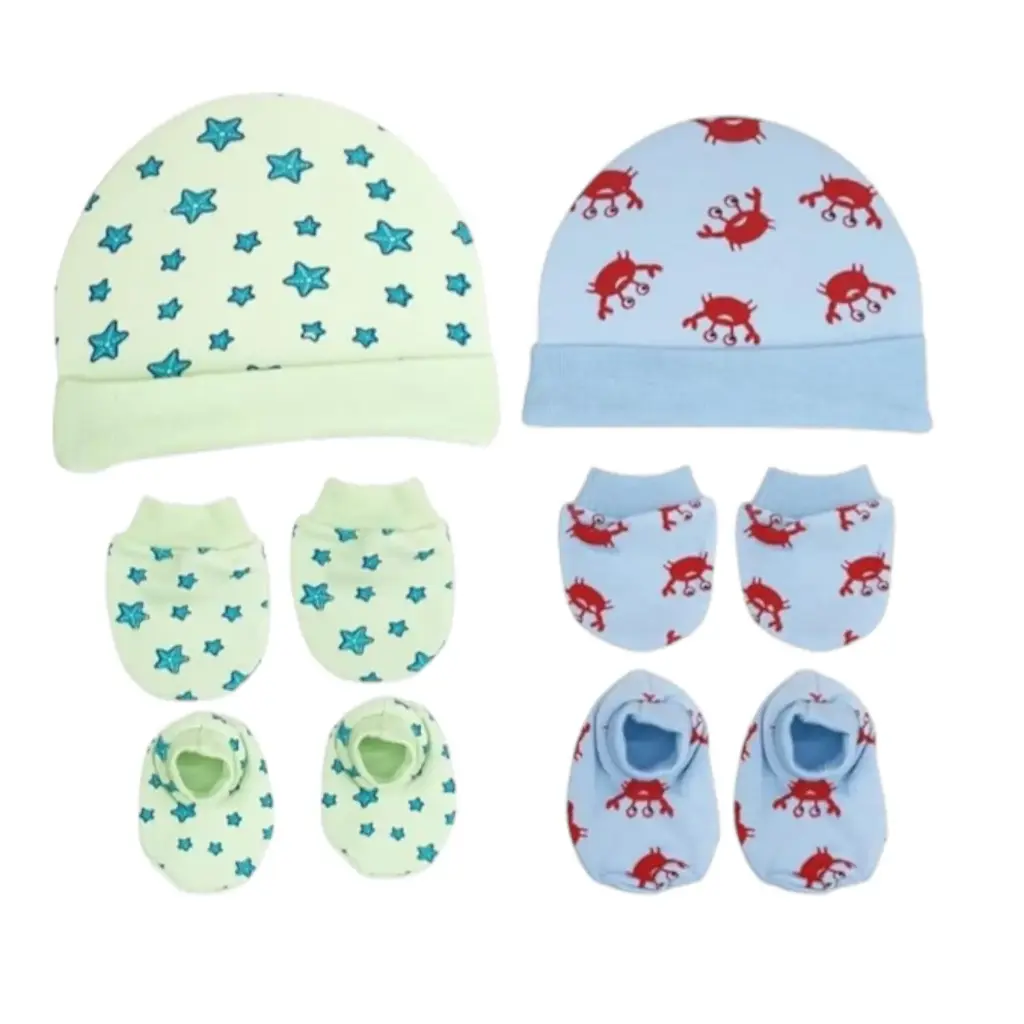 Baby Cap Set With Hand Socks 