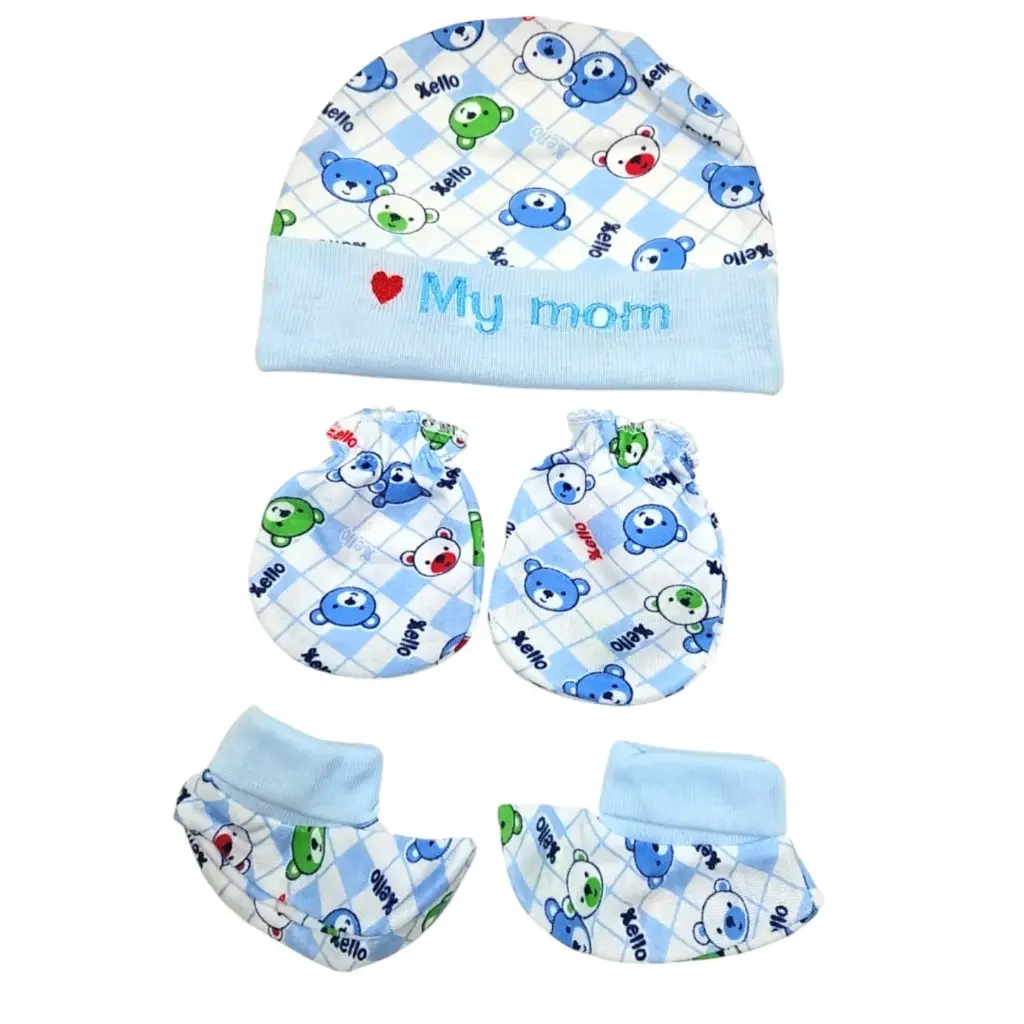 [IX2405696] Baby Cap Set With Hand Socks 