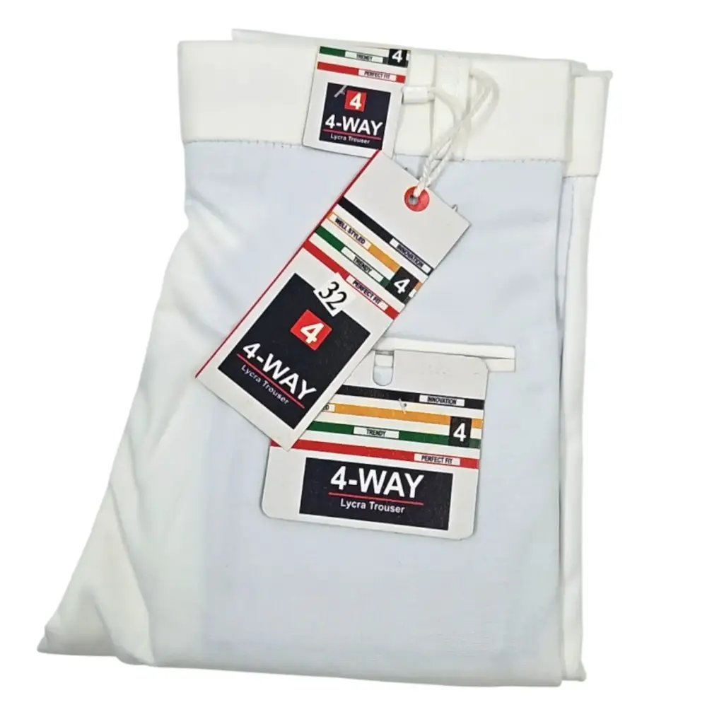 [IX2405773] 4 Way Lycra Plain white Pants 32-40