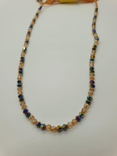 Muthu Mala Glossy Green & Golden Small Beads 
