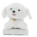 Lumo Stuffed Soft Toy White Puppy With Bell 