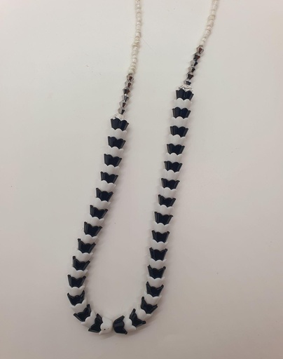 Muthu Mala Black & White Beads 
