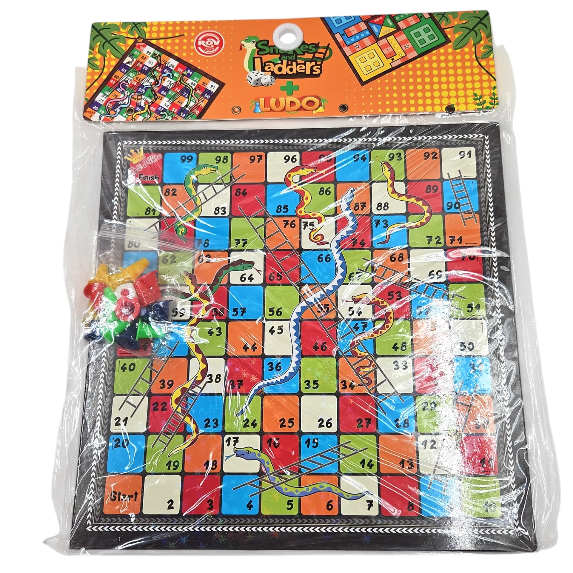 [IX2405843] 2 In 1 Snakes & Ladders + Ludo Gaming Board