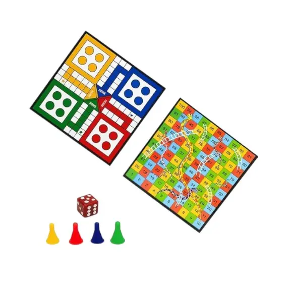 2 In 1 Snakes & Ladders +Ludo Gaming Board