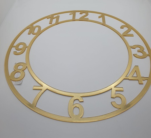 Acrylic Golden Clock Frame 12 Inch 