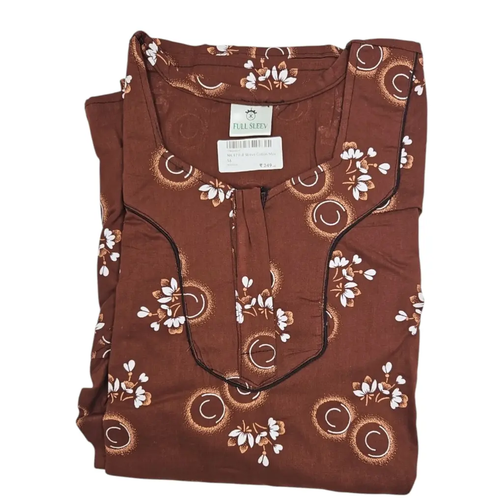 [IX2406019] NK 97 Full Sleeve Cotton Maxi 56