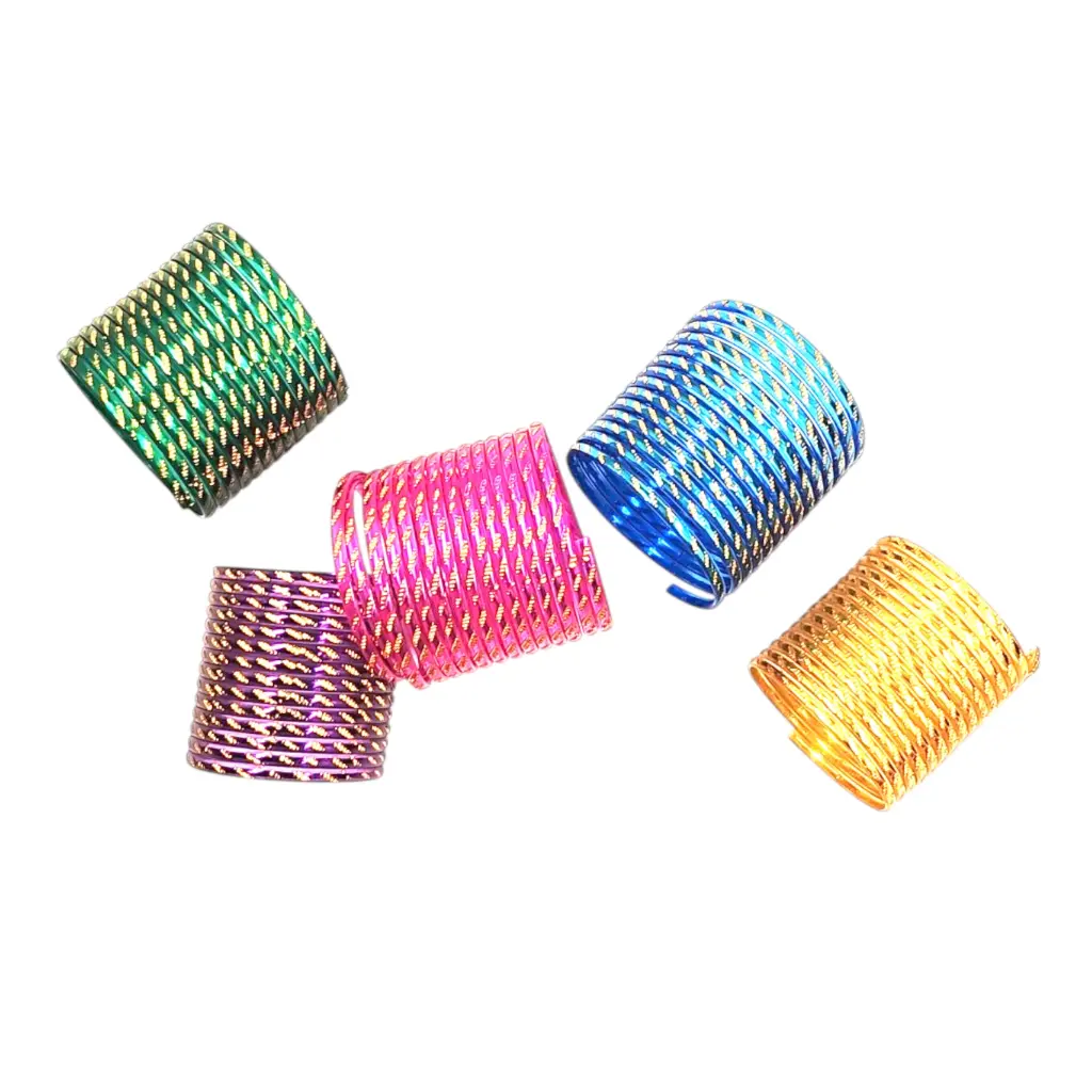 AK Spiral Bangle With Golden Lines