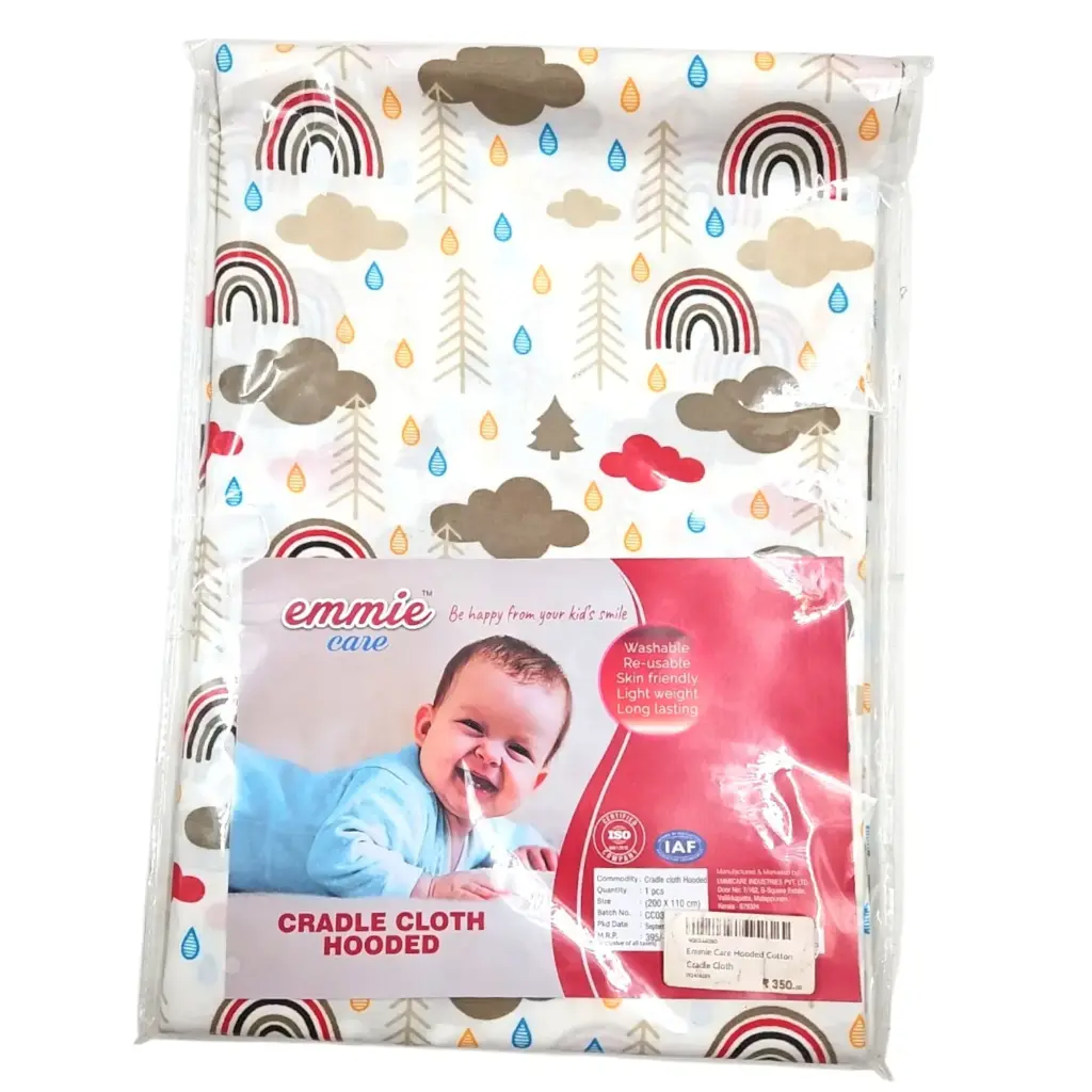 [IX2406099] Emmie Care Hooded Cotton Cradle Cloth