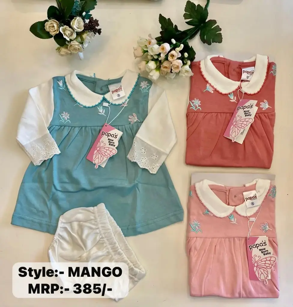 Papa's Mango Baby Girl New Born Dress