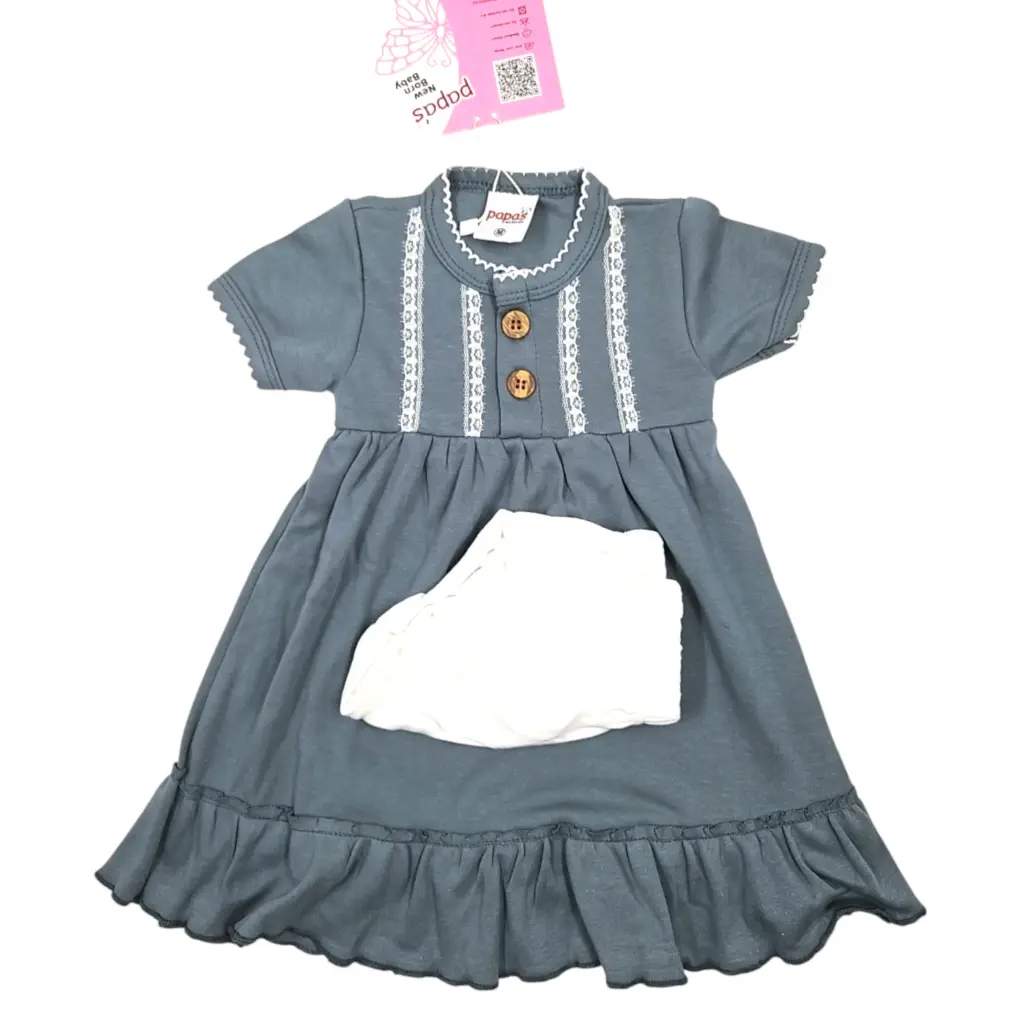 [IX2406137] Papa's Lavender Baby Girl New Born Dress 