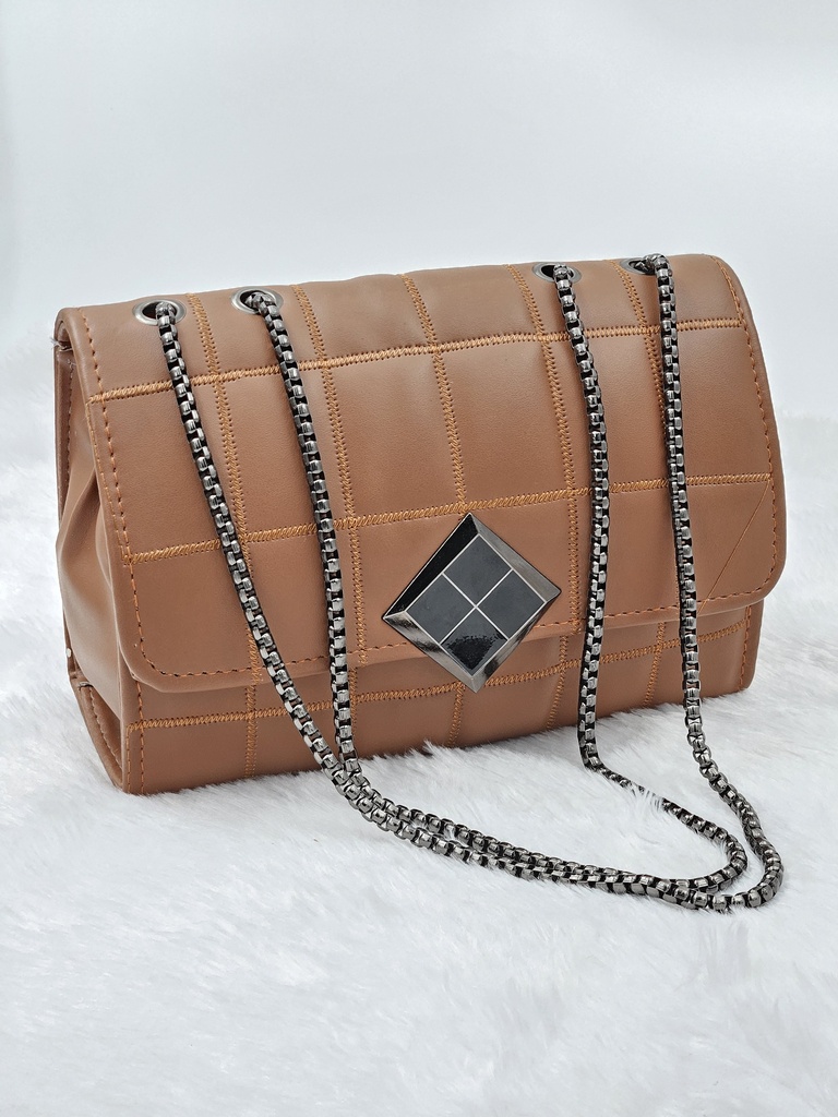 Diamond Checked Ladies Sling Bag  