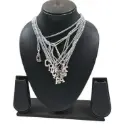 Silver Chains With Letter Locket