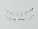 Silver Stone Paadasaram With Small Beads 7"
