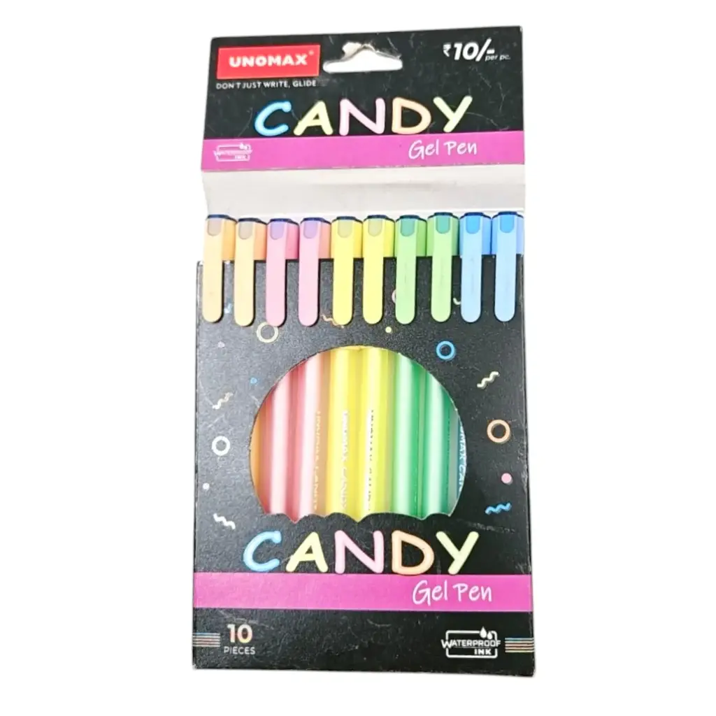 Unomax Candy Gel Pen With Waterproof Ink