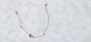 Simple Rose Gold Bracelet With White Stone
