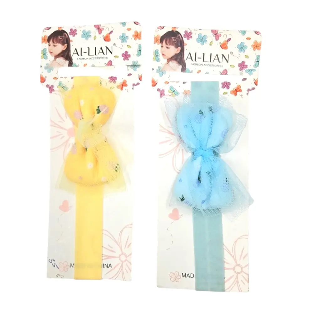 Al Lian Kids Cloth Hair Band With Net Bow